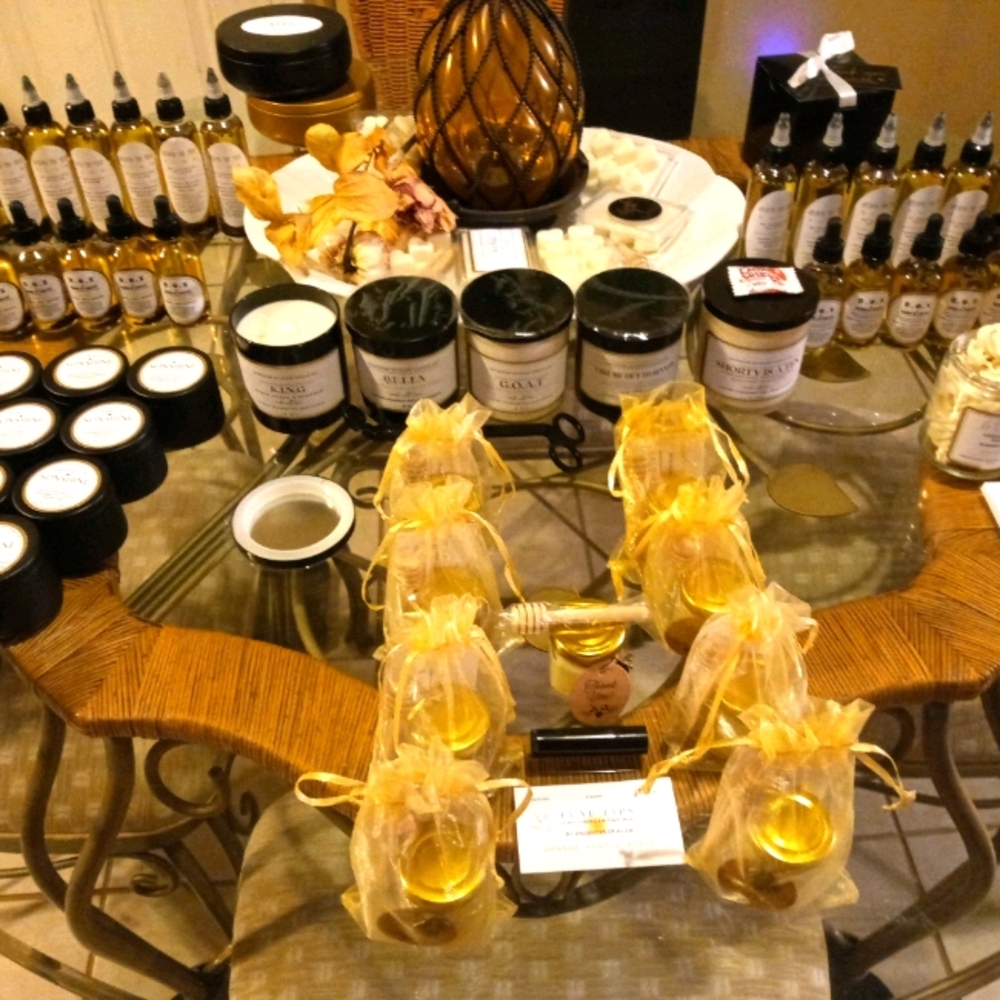 Hand poured candles and luxury body products